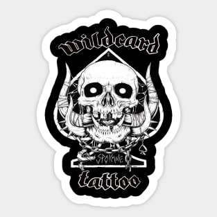 Wildcard Tattoo shop shirt Sticker